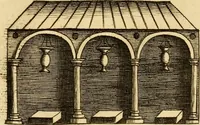 An illustration from Joannis Ciampini Romani, magistri brevium gratiae ... Opera, in tres tomos distributa : acesserunt eiusdem Ciampini opuscula quaedam selectiora : item appendix, seu notae, in quibus nonnulla post eius obitum innovata recensentur : ac demum auctoris vita, nunc primùm ipsius operibus addita (1747)
