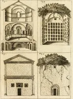 An illustration from Joannis Ciampini Romani, magistri brevium gratiae ... Opera, in tres tomos distributa : acesserunt eiusdem Ciampini opuscula quaedam selectiora : item appendix, seu notae, in quibus nonnulla post eius obitum innovata recensentur : ac demum auctoris vita, nunc primùm ipsius operibus addita (1747)