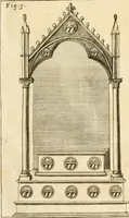 An illustration from Joannis Ciampini Romani, magistri brevium gratiae ... Opera, in tres tomos distributa : acesserunt eiusdem Ciampini opuscula quaedam selectiora : item appendix, seu notae, in quibus nonnulla post eius obitum innovata recensentur : ac demum auctoris vita, nunc primùm ipsius operibus addita (1747)
