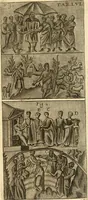 An illustration from Joannis Ciampini Romani, magistri brevium gratiae ... Opera, in tres tomos distributa : acesserunt eiusdem Ciampini opuscula quaedam selectiora : item appendix, seu notae, in quibus nonnulla post eius obitum innovata recensentur : ac demum auctoris vita, nunc primùm ipsius operibus addita (1747)
