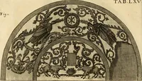 An illustration from Joannis Ciampini Romani, magistri brevium gratiae ... Opera, in tres tomos distributa : acesserunt eiusdem Ciampini opuscula quaedam selectiora : item appendix, seu notae, in quibus nonnulla post eius obitum innovata recensentur : ac demum auctoris vita, nunc primùm ipsius operibus addita (1747)