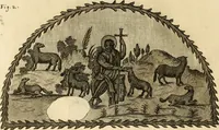An illustration from Joannis Ciampini Romani, magistri brevium gratiae ... Opera, in tres tomos distributa : acesserunt eiusdem Ciampini opuscula quaedam selectiora : item appendix, seu notae, in quibus nonnulla post eius obitum innovata recensentur : ac demum auctoris vita, nunc primùm ipsius operibus addita (1747)