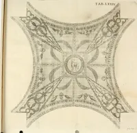 An illustration from Joannis Ciampini Romani, magistri brevium gratiae ... Opera, in tres tomos distributa : acesserunt eiusdem Ciampini opuscula quaedam selectiora : item appendix, seu notae, in quibus nonnulla post eius obitum innovata recensentur : ac demum auctoris vita, nunc primùm ipsius operibus addita (1747)