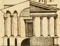 An illustration from Joannis Ciampini Romani, magistri brevium gratiae ... Opera, in tres tomos distributa : acesserunt eiusdem Ciampini opuscula quaedam selectiora : item appendix, seu notae, in quibus nonnulla post eius obitum innovata recensentur : ac demum auctoris vita, nunc primùm ipsius operibus addita (1747)