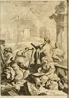 An illustration from Joannis Ciampini Romani, magistri brevium gratiae ... Opera, in tres tomos distributa : acesserunt eiusdem Ciampini opuscula quaedam selectiora : item appendix, seu notae, in quibus nonnulla post eius obitum innovata recensentur : ac demum auctoris vita, nunc primùm ipsius operibus addita (1747)