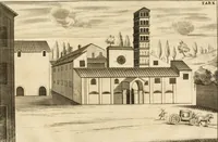 An illustration from Joannis Ciampini Romani, magistri brevium gratiae ... Opera, in tres tomos distributa : acesserunt eiusdem Ciampini opuscula quaedam selectiora : item appendix, seu notae, in quibus nonnulla post eius obitum innovata recensentur : ac demum auctoris vita, nunc primùm ipsius operibus addita (1747)