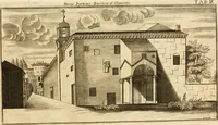 An illustration from Joannis Ciampini Romani, magistri brevium gratiae ... Opera, in tres tomos distributa : acesserunt eiusdem Ciampini opuscula quaedam selectiora : item appendix, seu notae, in quibus nonnulla post eius obitum innovata recensentur : ac demum auctoris vita, nunc primùm ipsius operibus addita (1747)