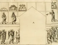 An illustration from Joannis Ciampini Romani, magistri brevium gratiae ... Opera, in tres tomos distributa : acesserunt eiusdem Ciampini opuscula quaedam selectiora : item appendix, seu notae, in quibus nonnulla post eius obitum innovata recensentur : ac demum auctoris vita, nunc primùm ipsius operibus addita (1747)
