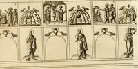 An illustration from Joannis Ciampini Romani, magistri brevium gratiae ... Opera, in tres tomos distributa : acesserunt eiusdem Ciampini opuscula quaedam selectiora : item appendix, seu notae, in quibus nonnulla post eius obitum innovata recensentur : ac demum auctoris vita, nunc primùm ipsius operibus addita (1747)