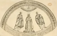 An illustration from Joannis Ciampini Romani, magistri brevium gratiae ... Opera, in tres tomos distributa : acesserunt eiusdem Ciampini opuscula quaedam selectiora : item appendix, seu notae, in quibus nonnulla post eius obitum innovata recensentur : ac demum auctoris vita, nunc primùm ipsius operibus addita (1747)
