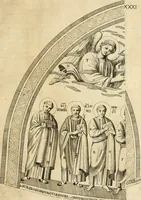 An illustration from Joannis Ciampini Romani, magistri brevium gratiae ... Opera, in tres tomos distributa : acesserunt eiusdem Ciampini opuscula quaedam selectiora : item appendix, seu notae, in quibus nonnulla post eius obitum innovata recensentur : ac demum auctoris vita, nunc primùm ipsius operibus addita (1747)
