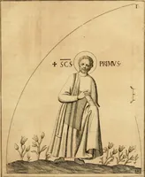 An illustration from Joannis Ciampini Romani, magistri brevium gratiae ... Opera, in tres tomos distributa : acesserunt eiusdem Ciampini opuscula quaedam selectiora : item appendix, seu notae, in quibus nonnulla post eius obitum innovata recensentur : ac demum auctoris vita, nunc primùm ipsius operibus addita (1747)