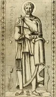 An illustration from Joannis Ciampini Romani, magistri brevium gratiae ... Opera, in tres tomos distributa : acesserunt eiusdem Ciampini opuscula quaedam selectiora : item appendix, seu notae, in quibus nonnulla post eius obitum innovata recensentur : ac demum auctoris vita, nunc primùm ipsius operibus addita (1747)