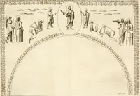 An illustration from Joannis Ciampini Romani, magistri brevium gratiae ... Opera, in tres tomos distributa : acesserunt eiusdem Ciampini opuscula quaedam selectiora : item appendix, seu notae, in quibus nonnulla post eius obitum innovata recensentur : ac demum auctoris vita, nunc primùm ipsius operibus addita (1747)