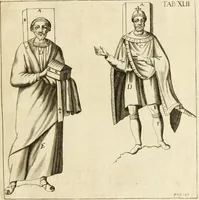 An illustration from Joannis Ciampini Romani, magistri brevium gratiae ... Opera, in tres tomos distributa : acesserunt eiusdem Ciampini opuscula quaedam selectiora : item appendix, seu notae, in quibus nonnulla post eius obitum innovata recensentur : ac demum auctoris vita, nunc primùm ipsius operibus addita (1747)