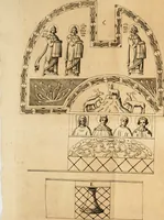 An illustration from Joannis Ciampini Romani, magistri brevium gratiae ... Opera, in tres tomos distributa : acesserunt eiusdem Ciampini opuscula quaedam selectiora : item appendix, seu notae, in quibus nonnulla post eius obitum innovata recensentur : ac demum auctoris vita, nunc primùm ipsius operibus addita (1747)