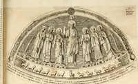 An illustration from Joannis Ciampini Romani, magistri brevium gratiae ... Opera, in tres tomos distributa : acesserunt eiusdem Ciampini opuscula quaedam selectiora : item appendix, seu notae, in quibus nonnulla post eius obitum innovata recensentur : ac demum auctoris vita, nunc primùm ipsius operibus addita (1747)
