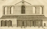 An illustration from Joannis Ciampini Romani, magistri brevium gratiae ... Opera, in tres tomos distributa : acesserunt eiusdem Ciampini opuscula quaedam selectiora : item appendix, seu notae, in quibus nonnulla post eius obitum innovata recensentur : ac demum auctoris vita, nunc primùm ipsius operibus addita (1747)