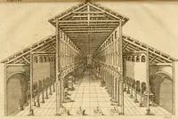 An illustration from Joannis Ciampini Romani, magistri brevium gratiae ... Opera, in tres tomos distributa : acesserunt eiusdem Ciampini opuscula quaedam selectiora : item appendix, seu notae, in quibus nonnulla post eius obitum innovata recensentur : ac demum auctoris vita, nunc primùm ipsius operibus addita (1747)