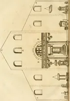 An illustration from Joannis Ciampini Romani, magistri brevium gratiae ... Opera, in tres tomos distributa : acesserunt eiusdem Ciampini opuscula quaedam selectiora : item appendix, seu notae, in quibus nonnulla post eius obitum innovata recensentur : ac demum auctoris vita, nunc primùm ipsius operibus addita (1747)