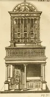 An illustration from Joannis Ciampini Romani, magistri brevium gratiae ... Opera, in tres tomos distributa : acesserunt eiusdem Ciampini opuscula quaedam selectiora : item appendix, seu notae, in quibus nonnulla post eius obitum innovata recensentur : ac demum auctoris vita, nunc primùm ipsius operibus addita (1747)