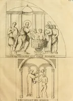 An illustration from Joannis Ciampini Romani, magistri brevium gratiae ... Opera, in tres tomos distributa : acesserunt eiusdem Ciampini opuscula quaedam selectiora : item appendix, seu notae, in quibus nonnulla post eius obitum innovata recensentur : ac demum auctoris vita, nunc primùm ipsius operibus addita (1747)