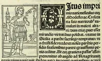 An illustration from Jocobi Gualle jureconsulti Papie sanctuarium (1505)