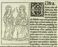An illustration from Jocobi Gualle jureconsulti Papie sanctuarium (1505)