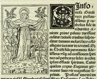 An illustration from Jocobi Gualle jureconsulti Papie sanctuarium (1505)