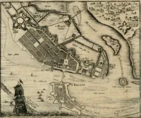 An illustration from Johan Nieuhofs Gedenkweerdige Brasiliaense zee- en lant- reize. : Behelzende al het geen op dezelve is voorgevallen. Beneffens een bondige beschrijving van gantsche Neerlants Brasil, zoo van lantschappen, steden, dieren, gewassen, als draghten, zeden en godsdienst der inwoonders: en ��inzonderheit ein wijtloopig verhael der merkwaardigste voorvallen en geschiedenissen, die zich, geduurende zijn negenjarigh verblijf in Brasil, in d'oorlogen en opstant der Portugesen tegen d'onzen, zich sedert het jaer 1640. tot 1649. hebben toegedragen. Door gaens verçiert met verscheide afbeeldingen, na't leven aldaer getekent (1682)