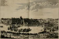 An illustration from Johan Nieuhofs Gedenkweerdige Brasiliaense zee- en lant- reize. : Behelzende al het geen op dezelve is voorgevallen. Beneffens een bondige beschrijving van gantsche Neerlants Brasil, zoo van lantschappen, steden, dieren, gewassen, als draghten, zeden en godsdienst der inwoonders: en ��inzonderheit ein wijtloopig verhael der merkwaardigste voorvallen en geschiedenissen, die zich, geduurende zijn negenjarigh verblijf in Brasil, in d'oorlogen en opstant der Portugesen tegen d'onzen, zich sedert het jaer 1640. tot 1649. hebben toegedragen. Door gaens verçiert met verscheide afbeeldingen, na't leven aldaer getekent (1682)