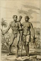 An illustration from Johan Nieuhofs Gedenkweerdige Brasiliaense zee- en lant- reize. : Behelzende al het geen op dezelve is voorgevallen. Beneffens een bondige beschrijving van gantsche Neerlants Brasil, zoo van lantschappen, steden, dieren, gewassen, als draghten, zeden en godsdienst der inwoonders: en ��inzonderheit ein wijtloopig verhael der merkwaardigste voorvallen en geschiedenissen, die zich, geduurende zijn negenjarigh verblijf in Brasil, in d'oorlogen en opstant der Portugesen tegen d'onzen, zich sedert het jaer 1640. tot 1649. hebben toegedragen. Door gaens verçiert met verscheide afbeeldingen, na't leven aldaer getekent (1682)