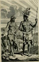 An illustration from Johan Nieuhofs Gedenkweerdige Brasiliaense zee- en lant- reize. : Behelzende al het geen op dezelve is voorgevallen. Beneffens een bondige beschrijving van gantsche Neerlants Brasil, zoo van lantschappen, steden, dieren, gewassen, als draghten, zeden en godsdienst der inwoonders: en ��inzonderheit ein wijtloopig verhael der merkwaardigste voorvallen en geschiedenissen, die zich, geduurende zijn negenjarigh verblijf in Brasil, in d'oorlogen en opstant der Portugesen tegen d'onzen, zich sedert het jaer 1640. tot 1649. hebben toegedragen. Door gaens verçiert met verscheide afbeeldingen, na't leven aldaer getekent (1682)