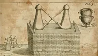 An illustration from Johannis Conradi Barchusen Elementa chemiae, quibius subjuncta est, Confectura lapidis philosophici, imaginibus repraesentata (1718)