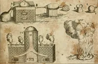 An illustration from Johannis Conradi Barchusen Elementa chemiae, quibius subjuncta est, Confectura lapidis philosophici, imaginibus repraesentata (1718)