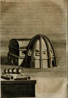 An illustration from Johannis Kunckelii, churfürstl. Brandenb. würcklich bestallt-geheimden Cammer-Dieners, Ars vitraria experimentalis, oder, Vollkommene Glasmacher-Kunst : lehrende, als in einem ... commentario über die ... sieben Bücher P. Anthonii Neri von Florenz, und denen ... Anmerckungen Christophori Merretti ... (so aus den Ital. und Latein. beyde mit Fleiss ins Hochdeutsche übersetzt) die allerkurtz bundigsten Manieren, das reineste Chrystall-Glas, alle gefärbte oder tingirte Gläser, künstliche Edelstein oder Flüsse ... zu machen ... : sampt einem II. Haupt-Thiel, so in drey unterschiedenen Bücher und mehr als 200 Experimenten bestehet, darinnen vom Glasmahlen, Vergulden und Brennen ... Türckisch Pappier, [et]c. ... und viel andere ungemeine Sachen zu machen, gelehret werden : mit einem Anhange von denen Perlen und fast allen natürlichen Edelsteinen .. (1679)