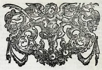 An illustration from Johannis Petri Erici in ejusdem Principio philologico promissa Anthrōpoglōttogonia, sive, Humanae linguae genesis partis primae, tomus primus : ubi de particulis quibusdam, & imprimis de pronominibus tam Graecis, quàm Hebraicis & Latinis : nec non iis, quae his accidunt, agitur : tum diversorum etiam idiomatum glossemata non pauca, quae indagatorem hactenus desiderarunt, evidenti etymologiâ resolvuntur & dilucidantur (1697)