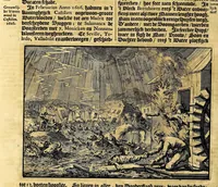 Picture 31 of 32 from Joh[ann] Lodew[ijck] Gottfrieds Historische kronyck; : vervattende een nauwkeurige en volkomene beschrijvingh der aldergedenck waerdigste geschiedenissen des weerelds, van den aenvangh der Scheppingh tot op't jaer Christi 1576. In een nette ordre gebragt na de verdeelingh der vier monarchien, en de bondighste jaer-rekeningh. Op nieuws vertaeld na den derden vermeerderden druck, met byvoegingh van de Historie der Reformatie in Duytschland: en een volkoomen bladwijser aller voornaemste saecken, (1698), leaf 734