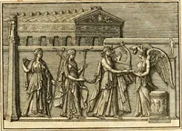 An illustration from Johann Winckelmanns, präsidentens der Alterthümer zu Rom ... Geschichte der Kunst des Alterthums (1764)
