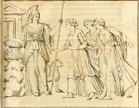 An illustration from Johann Winckelmanns, präsidentens der Alterthümer zu Rom ... Geschichte der Kunst des Alterthums (1764)