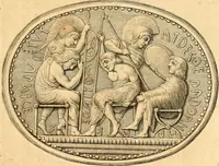 An illustration from Johann Winckelmanns, präsidentens der Alterthümer zu Rom ... Geschichte der Kunst des Alterthums (1764)