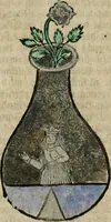 An illustration from Joh. Michaelis Faustij ... Compendium alchymist. novum, sive, Pandora explicata & figuris jllustrata, das ist, Die edelste Gabe Gottes, oder, Ein güldener Schatz : mit welchem die alten und neuen Philosophi, die unvollkommene Metall, durch Gewalt des Feuers verbessert, und allerhand schädliche und unheylsame Kranckheiten innerlich und äusserlich, durch deren Würckung vertrieben haben : dieser Edition wird annoch, nebst vielen Kupffern und über 800 Philosophischen Anmerckungen, ein volkomenes Lexicon alchymisticum novum, und ein vollständiges Register rerum & verborum, beygefüget (1706)