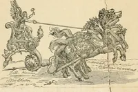 An illustration from Jo. Jacobi Mangeti, medicinae doctoris et sereniss. ac potentiss. regis Prussiae archiatri, Bibliotheca chemica curiosa, seu, Rerum ad alchemiam pertinetium thesaurus instructissimus : quo non tantùm artis auriferae, ac scriptorum in ea nobiliorum historia traditur : lapidis veritas argumentis & experimentis innumeris, immò & juris consultorum judiciis evincitur : termini obscuriores explicantur : cautiones contra impostores & difficultates in tinctura universali conficienda occurrentes, declarantur : verùm etiam tractatus omnes virorum celebriorum, qui in magno sudarunt elixyre, quíque ab ipso Hermete, ut dicitur, Trismegisto, ad nostra usque tempora de chrysopoea scripserunt, cum praecipuis suis commentariis, concinno ordine dispositi exhibentur. Ad quorum omnium illustrationem additae sunt quamplurimae figurae aeneae (1702)