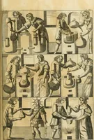 An illustration from Jo. Jacobi Mangeti, medicinae doctoris et sereniss. ac potentiss. regis Prussiae archiatri, Bibliotheca chemica curiosa, seu, Rerum ad alchemiam pertinetium thesaurus instructissimus : quo non tantùm artis auriferae, ac scriptorum in ea nobiliorum historia traditur : lapidis veritas argumentis & experimentis innumeris, immò & juris consultorum judiciis evincitur : termini obscuriores explicantur : cautiones contra impostores & difficultates in tinctura universali conficienda occurrentes, declarantur : verùm etiam tractatus omnes virorum celebriorum, qui in magno sudarunt elixyre, quíque ab ipso Hermete, ut dicitur, Trismegisto, ad nostra usque tempora de chrysopoea scripserunt, cum praecipuis suis commentariis, concinno ordine dispositi exhibentur. Ad quorum omnium illustrationem additae sunt quamplurimae figurae aeneae (1702)