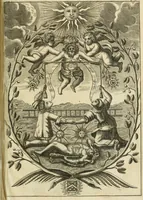 An illustration from Jo. Jacobi Mangeti, medicinae doctoris et sereniss. ac potentiss. regis Prussiae archiatri, Bibliotheca chemica curiosa, seu, Rerum ad alchemiam pertinetium thesaurus instructissimus : quo non tantùm artis auriferae, ac scriptorum in ea nobiliorum historia traditur : lapidis veritas argumentis & experimentis innumeris, immò & juris consultorum judiciis evincitur : termini obscuriores explicantur : cautiones contra impostores & difficultates in tinctura universali conficienda occurrentes, declarantur : verùm etiam tractatus omnes virorum celebriorum, qui in magno sudarunt elixyre, quíque ab ipso Hermete, ut dicitur, Trismegisto, ad nostra usque tempora de chrysopoea scripserunt, cum praecipuis suis commentariis, concinno ordine dispositi exhibentur. Ad quorum omnium illustrationem additae sunt quamplurimae figurae aeneae (1702)