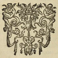 An illustration from Jo. Mathaei Magni De praesenti Parisiensis Academiae rerum statu oratio : ad doctissimum & prudentissimum virum Claudium Altitectium in Senatu Parisiensi causarum patronum. (1588)