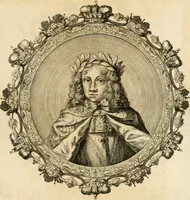 An illustration from Josephi felicissimi quondam, et gloriossisimi in Aegypto proregis polymita : variis liciorum coloribus distincta diversisque picturarum figuris illustrata : hoc est, virtutum regiarum in pluribus olim clarissimisque principibus laudatarum symmetria in unum, absolutumque ornatum animi coronis nati concinnata, et Josepho primo Leopoldi I. caesaris filio in Romanorum regem felicibus auspiciis nuper inaugurato : ab Archiducali, Caesareo, et Academico Societ. Jesu collegio Graecii in obsequiosae gratulationis argumentum demississimè oblata (1690)