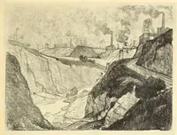 Picture 1 of 11 from Joseph Pennell's pictures of war work in England, reproductions of a series of drawings and lithographs of the munition works made by him with the permission and authority of the British government (1917), leaf 19