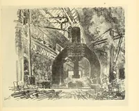 Picture 4 of 11 from Joseph Pennell's pictures of war work in England, reproductions of a series of drawings and lithographs of the munition works made by him with the permission and authority of the British government (1917), leaf 63