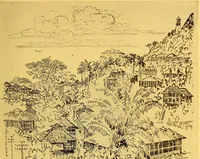 An illustration from Joseph Pennell's pictures of the Panama canal: reproductions of a series of lithographs made by him on the isthmus of Panama, January-March, 1912 (1912)